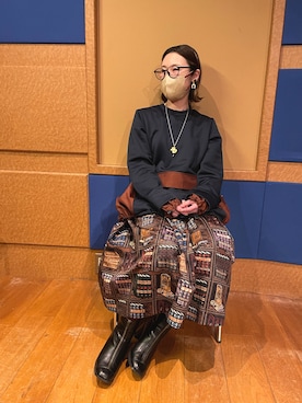 「UN3D.(アンスリード)のアイテム」を使った、園崎未恵 Sonozaki Mieさん(レディース・155cm)の冬コーディネート