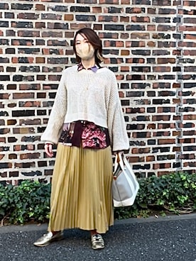 園崎未恵 Sonozaki Mieさん（レディース・155cm）の秋コーディネート