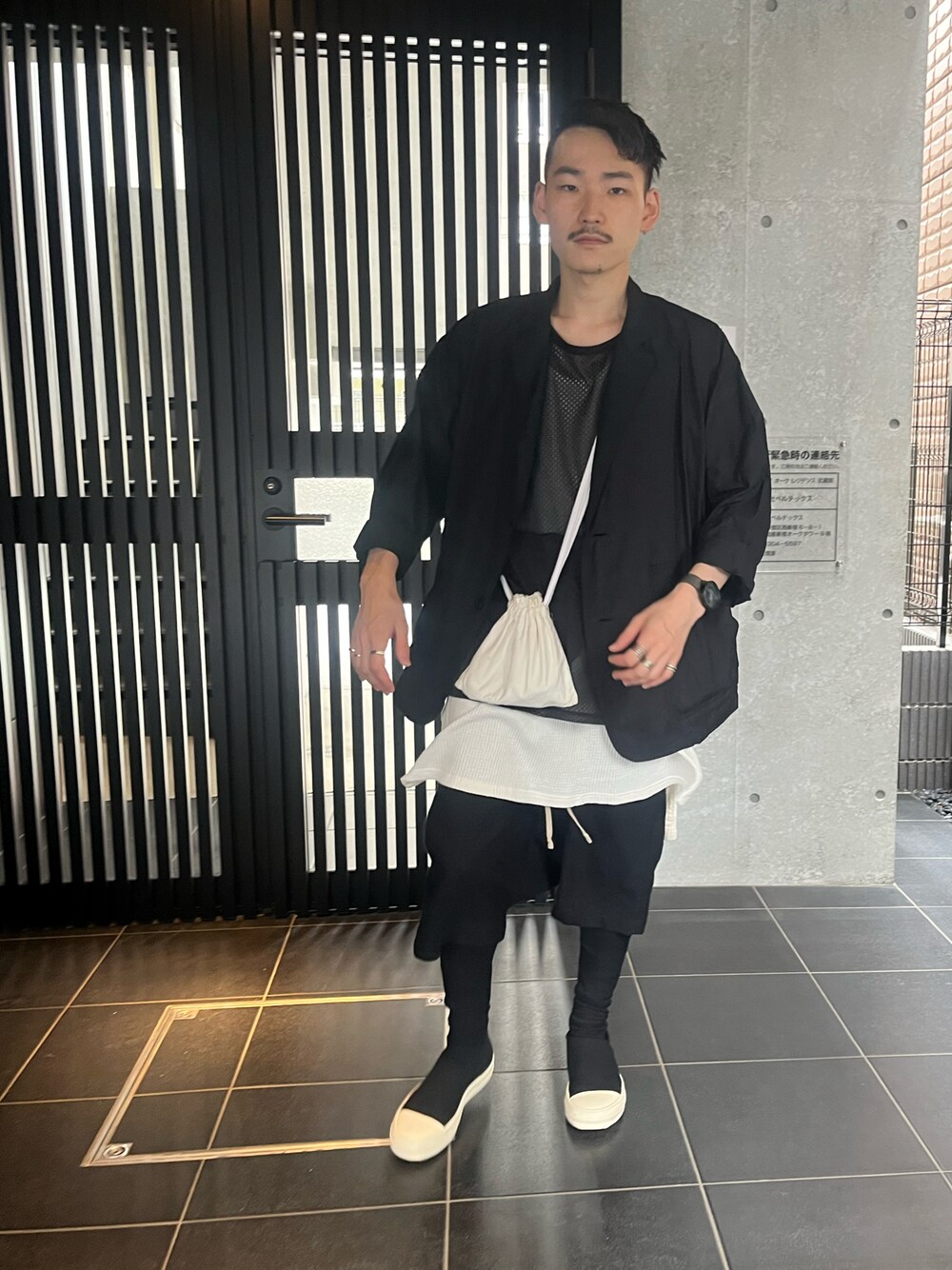 Rick Owens アーカイブ テープライン サルエルパンツ ハーフパンツ RICK OWENS リックオウエンス 刺繍 ハーフパンツ サルエルパンツ