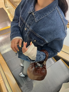 「SLOBE IENA（スローブイエナ）のアイテム（デニムジャケット）」を使った、amingoさん（レディース・162cm）の冬コーディネート
