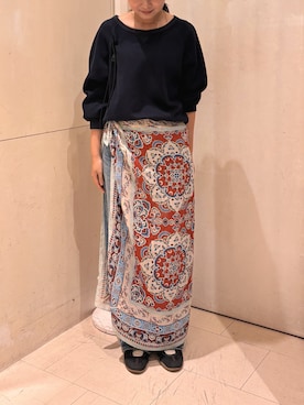 「ZARA（ザラ）のアイテム（バレエシューズ、ブラック系）」を使った、amingoさん（レディース・162cm）の秋コーディネート