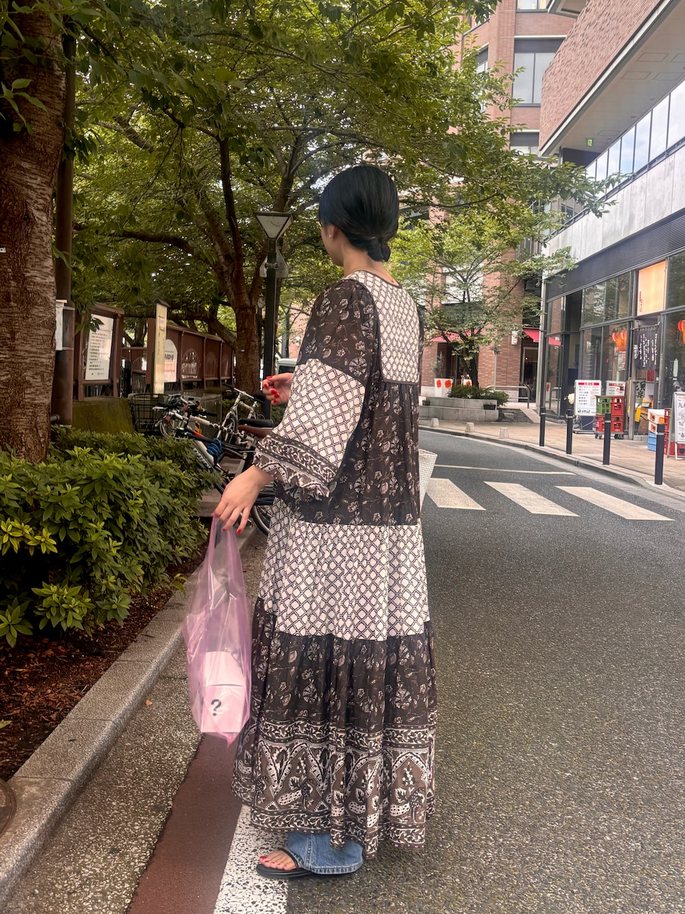 SLOBE IENAインドパネルプリントドッキングワンピース 【公式通販】