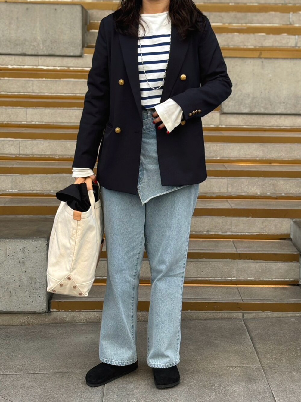 SLOBE IENA（スローブイエナ）の「ウールコンギャバ金ボタンジャケット