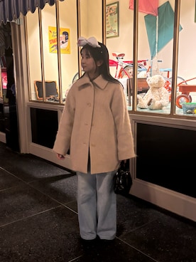 「アイテム（その他アウター）」を使った、amingoさん（レディース・162cm）の冬コーディネート