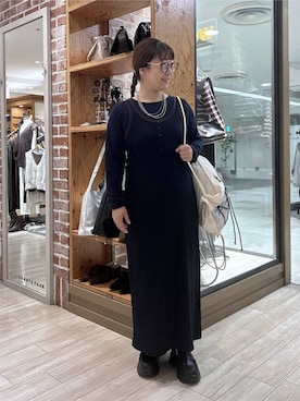 「LOWRYS FARM（ローリーズファーム）のアイテム（ワンピース）」を使った、meme さん（レディース・157cm）の秋コーディネート