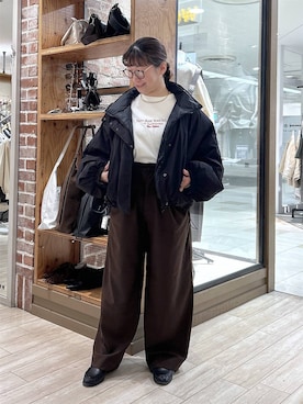 「LOWRYS FARM（ローリーズファーム）のアイテム（その他パンツ）」を使った、meme さん（レディース・157cm）の秋コーディネート