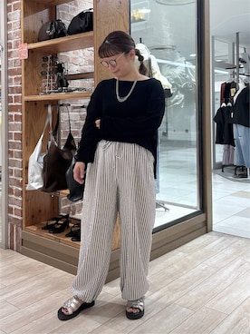 「アイテム（メガネ、その他）」を使った、meme さん（レディース・157cm）の秋コーディネート
