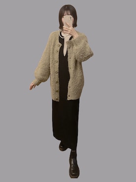 「Discoat」｜「アイテム（アクセサリー）」を使った、𝘬𝘺さん（レディース・163cm）の冬コーディネート