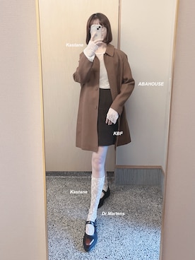 「アイテム（その他シューズ）」を使った、𝘬𝘺さん（レディース・163cm）の秋コーディネート
