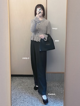 「lawgy（ラウジー）のアイテム」を使った、𝘬𝘺さん（レディース・163cm）の春コーディネート