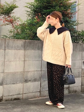 「CONVERSE（コンバース）のCONVERSE ALL STAR 100COLORS OX（スニーカー）」を使った、Maya☺︎さん（レディース・154cm）の秋コーディネート