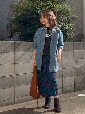 「アイテム（カバーオール）」を使った、Maya☺︎さん（レディース・153cm）の秋コーディネート