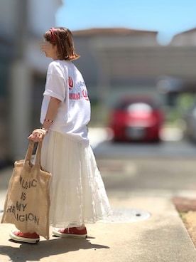「coca（coca）（コカ）のアイテム（財布/小物）」を使った、Maya☺︎さん（レディース・154cm）の夏コーディネート