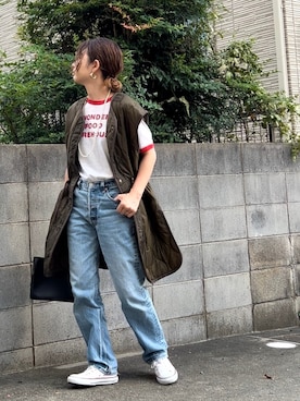 「CIAOPANIC TYPY（チャオパニックティピー）のアイテム（その他アウター）」を使った、Maya☺︎さん（レディース・153cm）の秋コーディネート