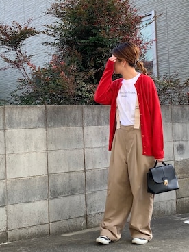 「w closet（ダブルクローゼット）のアイテム（オールインワン・サロペット）」を使った、Maya☺︎さん（レディース・154cm）の冬コーディネート