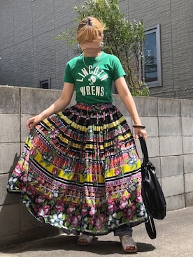 「CHAMULA（チャムラ）のアイテム」を使った、Maya☺︎さん（レディース・153cm）の夏コーディネート