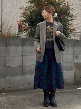 「アイテム（シュシュ）」を使った、Maya☺︎さん（レディース・153cm）の冬コーディネート