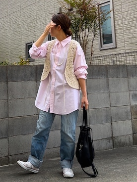「STRAWBERRY-FIELDS（ストロベリーフィールズ）のアイテム（アクセサリー）」を使った、Maya☺︎さん（レディース・153cm）の春コーディネート