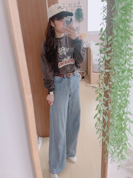 「TIMEX（タイメックス）のアイテム」を使った、umi**さん（レディース・155cm）の春コーディネート