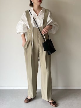 「LOWRYS FARM（ローリーズファーム）のアイテム（オールインワン・サロペット）」を使った、MISATO さん（レディース・161cm）の春コーディネート