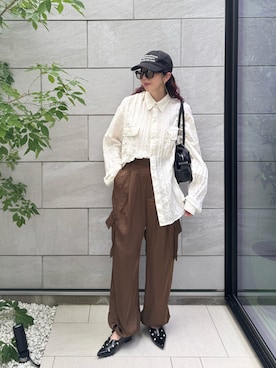 「アイテム（帽子）」を使った、MISATO さん（骨格ウェーブ・レディース・161cm）の秋コーディネート