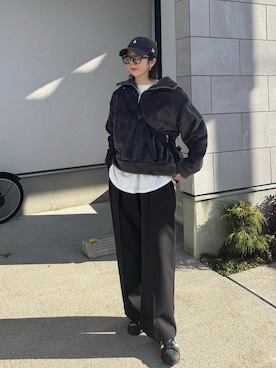 「FOUND GOOD（ファウンドグッド）のアイテム」を使った、MISATO さん（レディース・161cm）の冬コーディネート