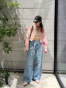 「アイテム（アクセサリー）」を使った、MISATO さん（レディース・161cm）の夏コーディネート