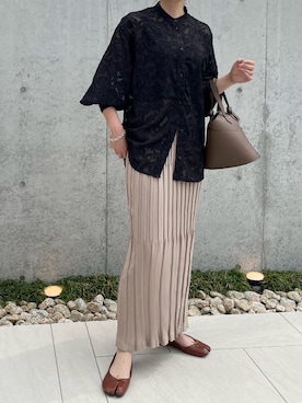 「select MOCA by misato（セレクトモカバイミサト）のアイテム」を使った、MISATO さん（レディース・161cm）の夏コーディネート