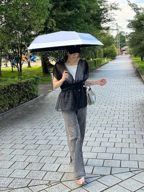 NEW極軽カーボン UVブロック 折 55cm バイカラー 日傘 雨傘 兼用