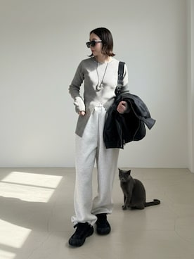 「feepur（フェピュール）のアイテム」を使った、MISATO さん（レディース・161cm）の冬コーディネート