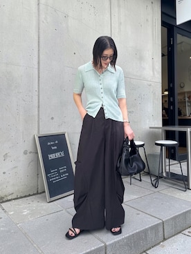 「アイテム（チョーカー）」を使った、MISATO さん（レディース・161cm）の夏コーディネート