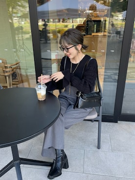 「CAPRICIEUX LE'MAGE（カプリシューレマージュ）のアイテム（オールインワン・サロペット）」を使った、MISATO さん（レディース・161cm）の秋コーディネート