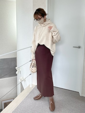 「SHENERY（シーナリー）のアイテム」を使った、MISATO さん（レディース・161cm）の冬コーディネート