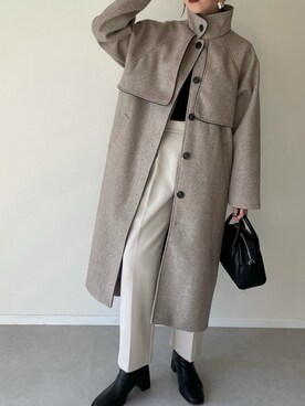 「selectmoca」｜「アイテム（その他アウター）」を使った、MISATO さん（レディース・161cm）の冬コーディネート