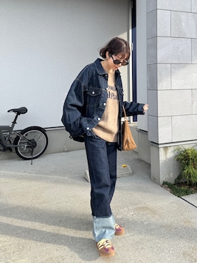 「アイテム（ブルゾン）」を使った、MISATO さん（レディース・161cm）の秋コーディネート