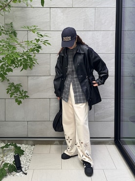 「アイテム（その他アウター）」を使った、MISATO さん（レディース・161cm）の秋コーディネート