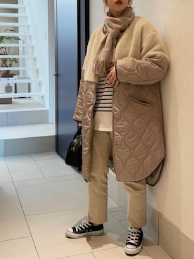 「DHOLIC STYLE（ディーホリックスタイル）のアイテム」を使った、MISATO さん（レディース・161cm）の秋コーディネート