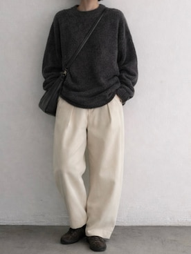 「hellam（へラム）のアイテム」を使った、MISATO さん（レディース・161cm）の冬コーディネート