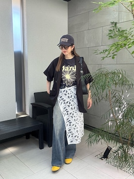 「アイテム（テーラードジャケット、ブラック系）」を使った、MISATO さん（レディース・161cm）の秋コーディネート