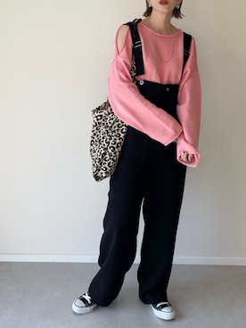 「mystic（ミスティック）のアイテム（オールインワン・サロペット）」を使った、MISATO さん（レディース・161cm）の冬コーディネート