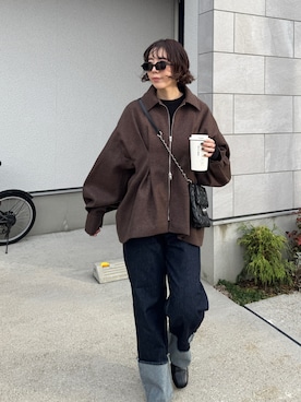 「アイテム（パンツ）」を使った、MISATO さん（レディース・161cm）の秋コーディネート