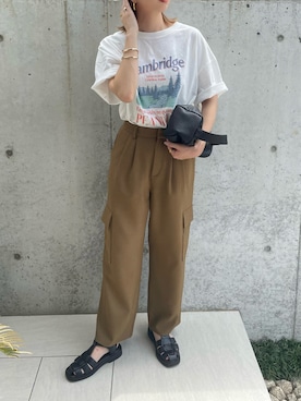「feepur（フェピュール）のアイテム（パンツ）」を使った、MISATO さん（レディース・161cm）の夏コーディネート