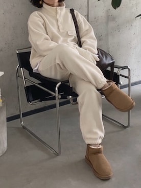 「UGG（アグ）のアイテム」を使った、MISATO さん（レディース・161cm）の冬コーディネート