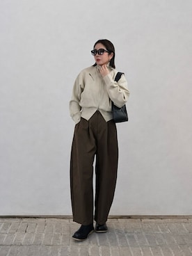 「lit（リット）のアイテム」を使った、MISATO さん（レディース・161cm）の冬コーディネート