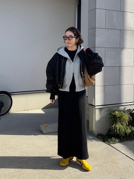 「アイテム（ワンピース/ドレス）」を使った、MISATO さん（レディース・161cm）の冬コーディネート