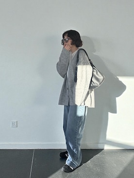 「アイテム（ハンドバッグ）」を使った、MISATO さん（レディース・161cm）の秋コーディネート