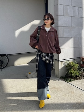 「アイテム（その他トップス）」を使った、MISATO さん（レディース・161cm）の秋コーディネート