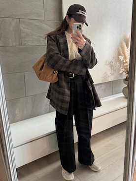 「アイテム（テーラードジャケット、その他）」を使った、MISATO さん（レディース・161cm）の秋コーディネート