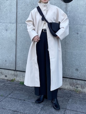 「キルティングバッグ」｜「アイテム（その他アウター）」を使った、MISATO さん（レディース・161cm）の秋コーディネート