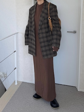 「アイテム（ワンピース/ドレス）」を使った、MISATO さん（レディース・161cm）の冬コーディネート